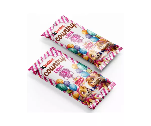 Kinder Country personnalisé pour anniversaire enfant goûter baby shower thème super héros princesses dessins animés